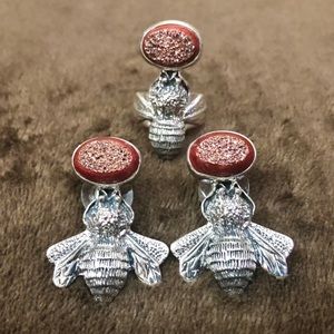 Amy Kahn Russell Bee Druzy Earrings and Ring